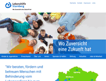 Tablet Screenshot of lebenshilfe-starnberg.de